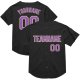 Custom Black Medium Purple-Cream Mesh Authentic Throwback Baseball Jersey