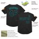 Custom Black Teal Mesh Authentic Throwback Baseball Jersey