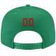 Custom Kelly Green Red-White Stitched Adjustable Snapback Hat