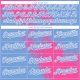Custom Pink Light Blue-White 3D Pattern Abstract Brush Stroke Two-Button Unisex Softball Jersey